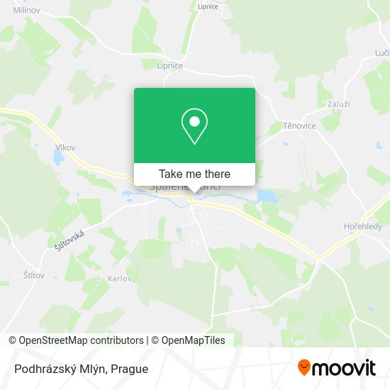 Podhrázský Mlýn map