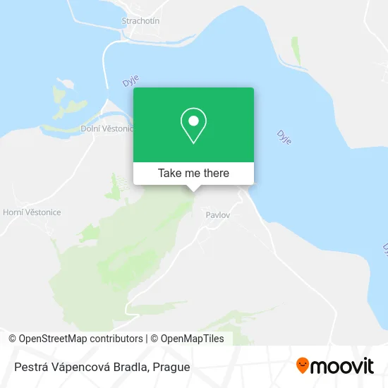 Карта Pestrá Vápencová Bradla