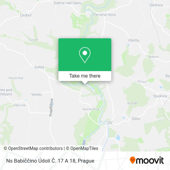 Ns Babiččino Údolí Č. 17 A 18 map
