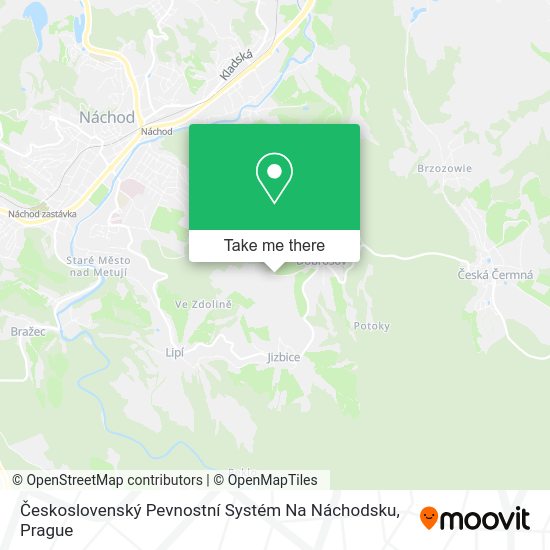 Československý Pevnostní Systém Na Náchodsku map