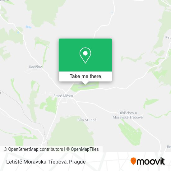 Letiště Moravská Třebová map