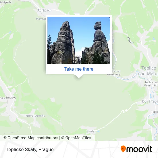 Карта Teplické Skály