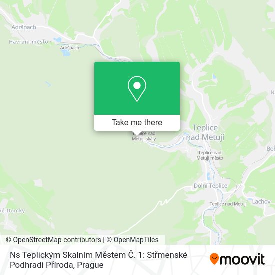 Ns Teplickým Skalním Městem Č. 1: Střmenské Podhradí Příroda map