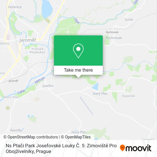 Ns Ptačí Park Josefovské Louky Č. 5: Zimoviště Pro Obojživelníky map