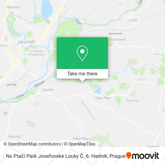 Ns Ptačí Park Josefovské Louky Č. 6: Hadník map