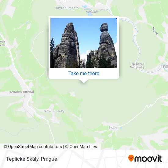 Карта Teplické Skály