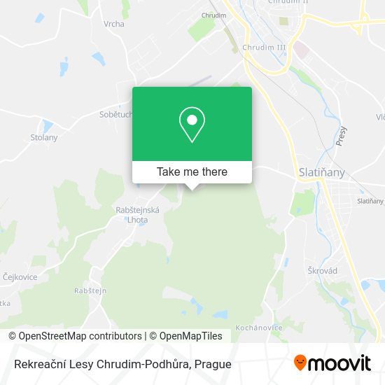 Rekreační Lesy Chrudim-Podhůra map