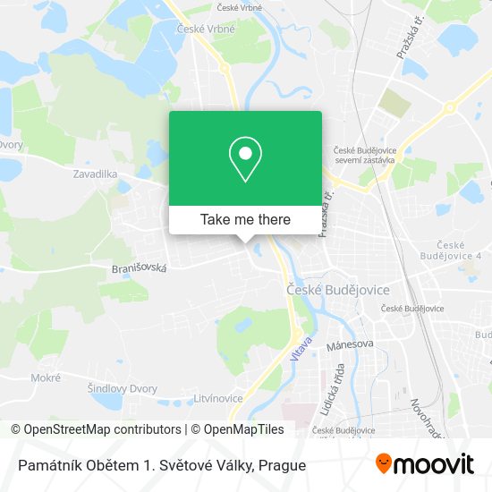 Památník Obětem 1. Světové Války map