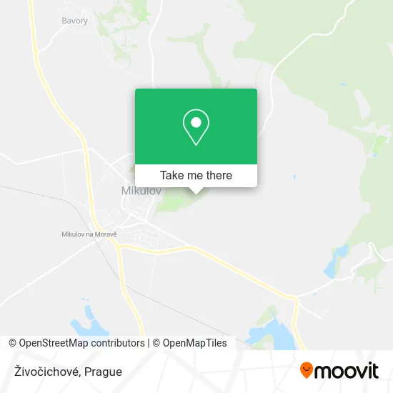 Карта Živočichové