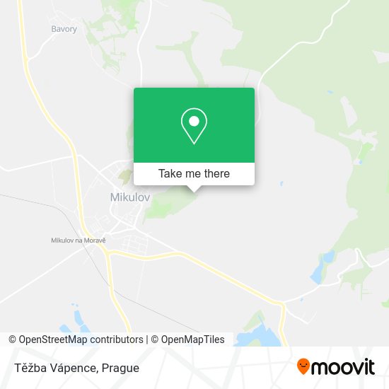 Těžba Vápence map