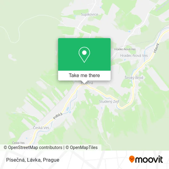 Карта Písečná, Lávka