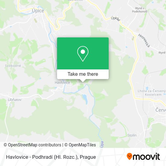 Havlovice - Podhradí (Hl. Rozc.) map