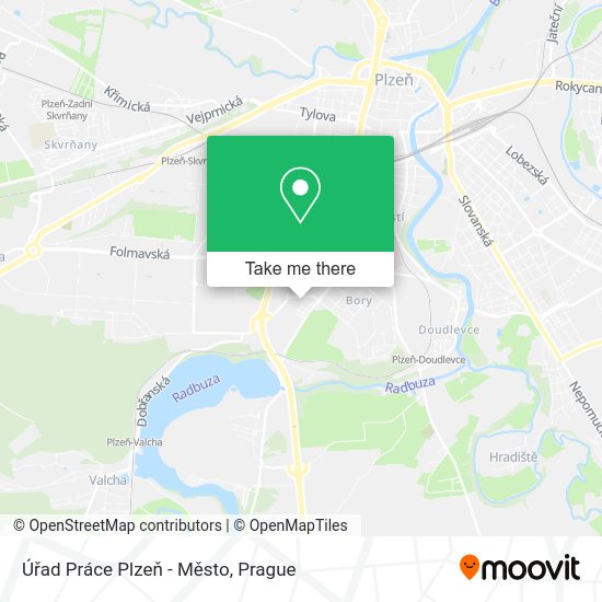 Úřad Práce Plzeň - Město map