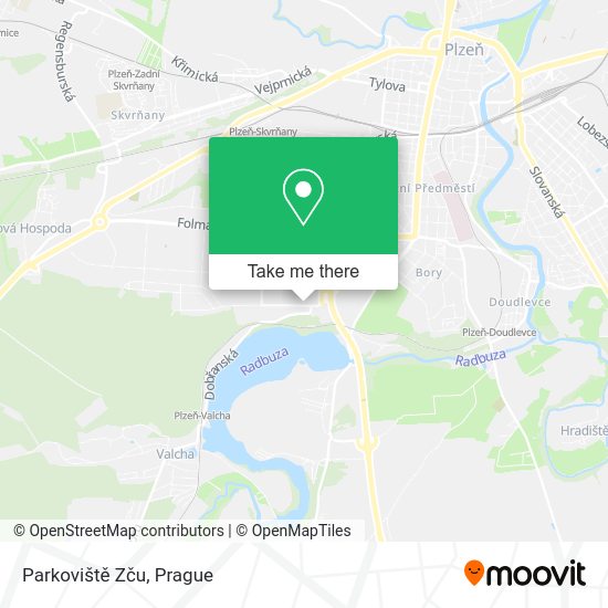 Parkoviště Zču map