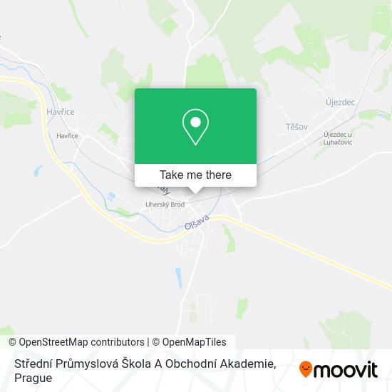 Střední Průmyslová Škola A Obchodní Akademie map