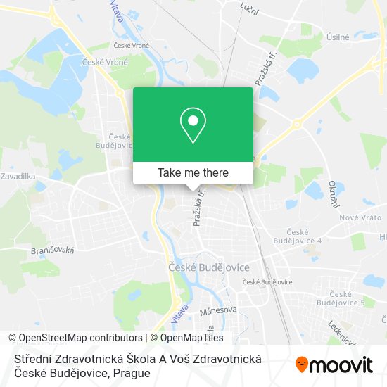 Střední Zdravotnická Škola A Voš Zdravotnická České Budějovice map