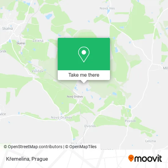 Křemelina map