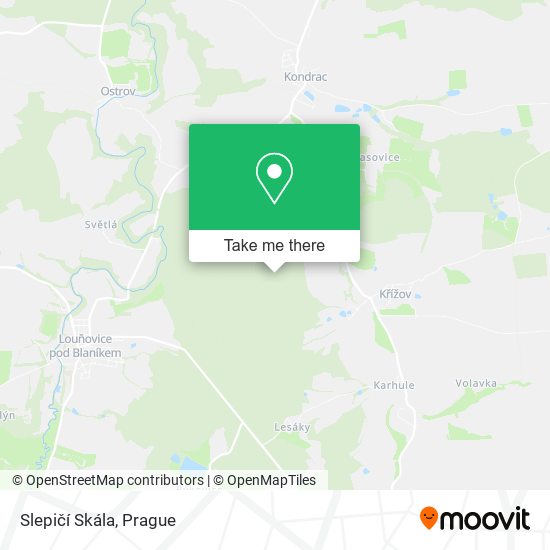 Slepičí Skála map