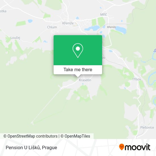 Pension U Lišků map