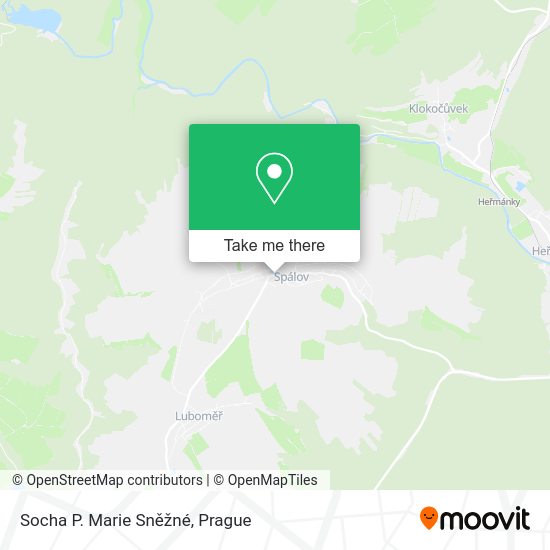 Socha P. Marie Sněžné map