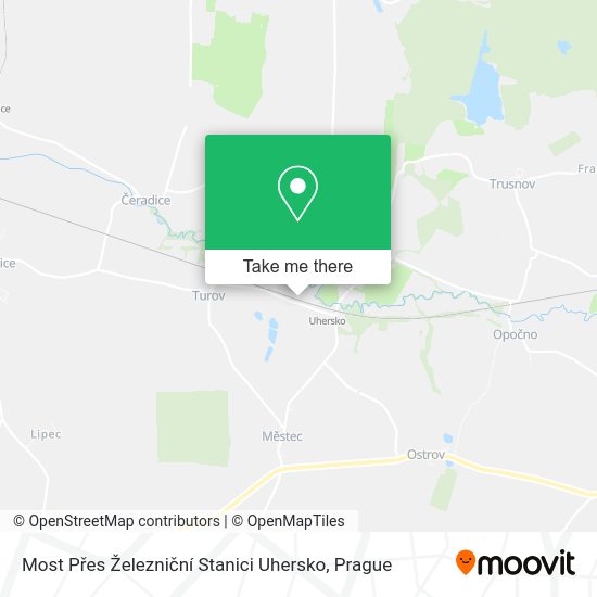 Most Přes Železniční Stanici Uhersko map