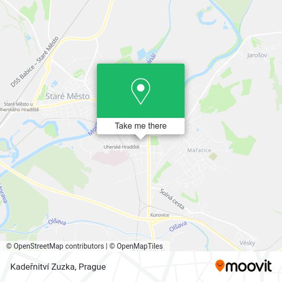 Kadeřnitví Zuzka map