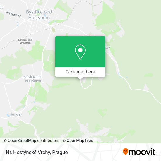 Ns Hostýnské Vrchy map