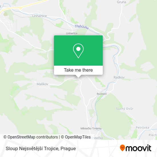 Sloup Nejsvětější Trojice map