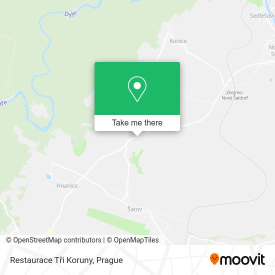 Restaurace Tři Koruny map