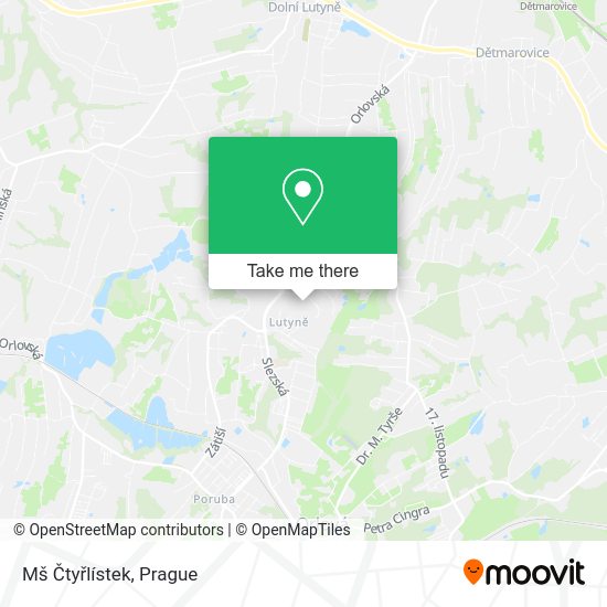 Mš Čtyřlístek map