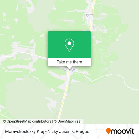 Moravskoslezký Kraj - Nízký Jeseník map