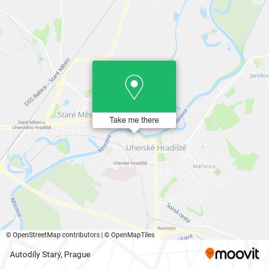 Autodíly Starý map