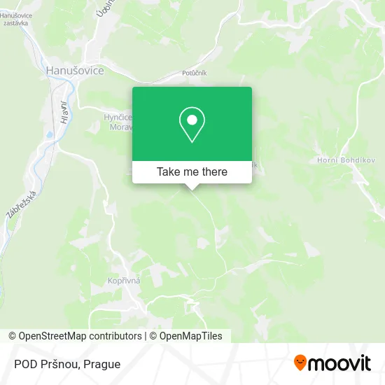 Карта POD Pršnou
