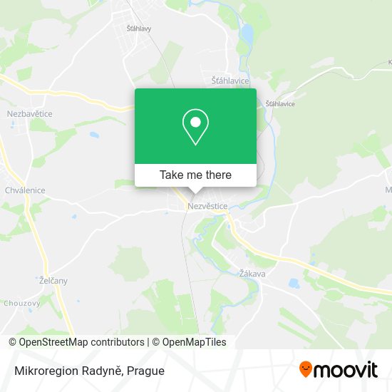 Mikroregion Radyně map