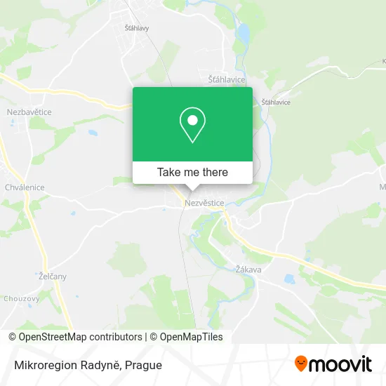 Карта Mikroregion Radyně