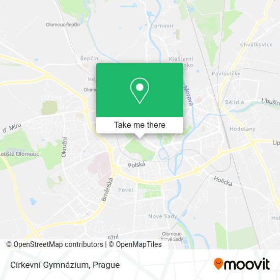 Církevní Gymnázium map