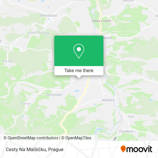Cesty Na Malšičku map