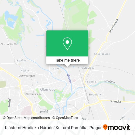 Klášterní Hradisko Národní Kulturní Památka map