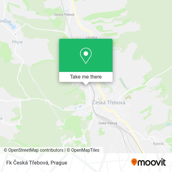 Fk Česká Třebová map