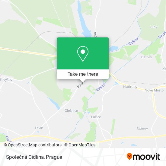 Společná Cidlina map