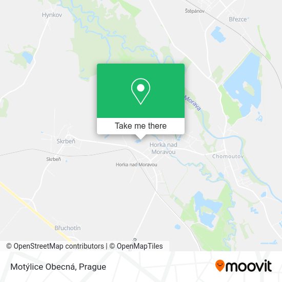 Motýlice Obecná map
