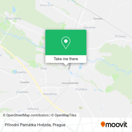 Přírodní Památka Hvězda map