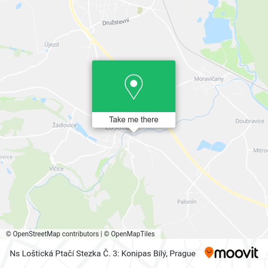 Ns Loštická Ptačí Stezka Č. 3: Konipas Bílý map