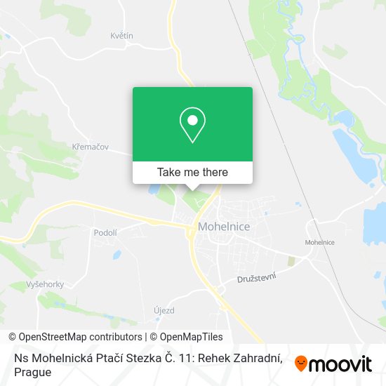 Ns Mohelnická Ptačí Stezka Č. 11: Rehek Zahradní map