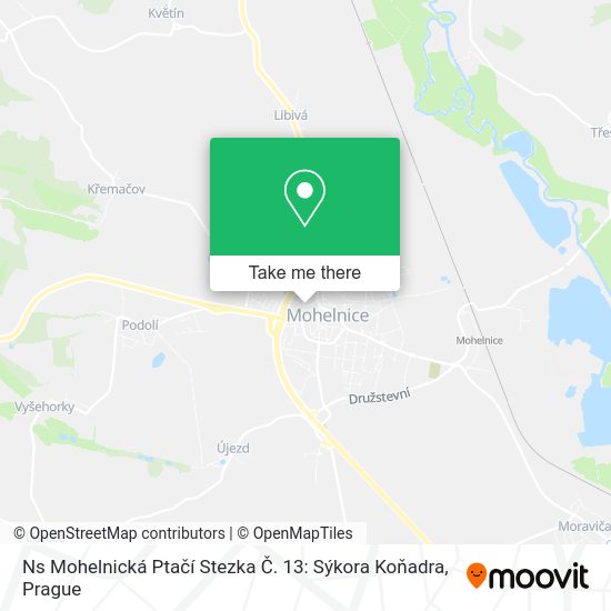 Ns Mohelnická Ptačí Stezka Č. 13: Sýkora Koňadra map