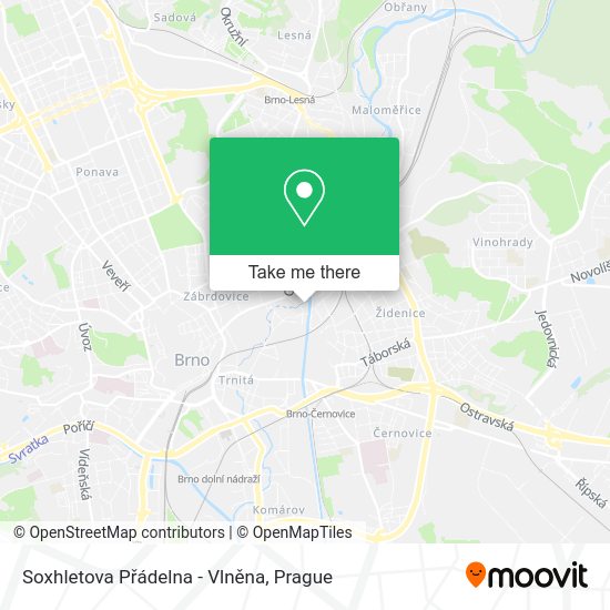Soxhletova Přádelna - Vlněna map