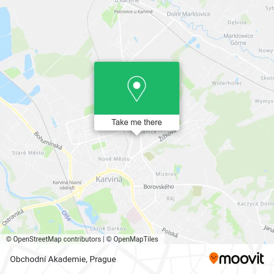 Карта Obchodní Akademie
