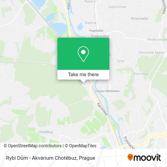 Rybí Dům - Akvárium Chotěbuz map
