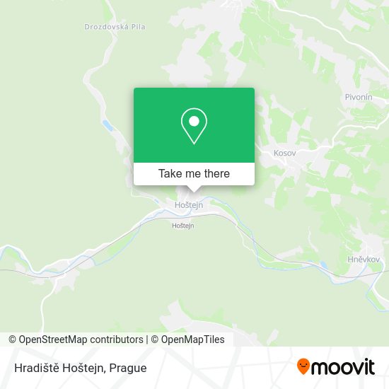 Hradiště Hoštejn map