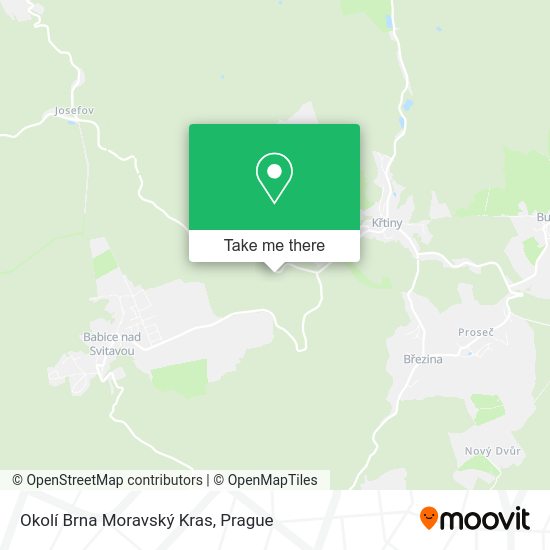 Okolí Brna Moravský Kras map